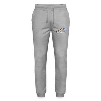 Evolution Eishockeyspieler  - Stanley/Stella Mover Unisex Organic Jogging Trousers - heather grey - Front - Marisol (170cm) & Nik (191cm)