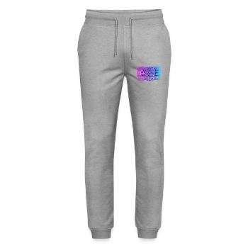 Tennis ACE , für Fans perfekter Aufschläge - Stanley/Stella Unisex Bio Jogginghose Mover  - Grau meliert - Vorne - Marisol (170cm) & Nik (191cm)