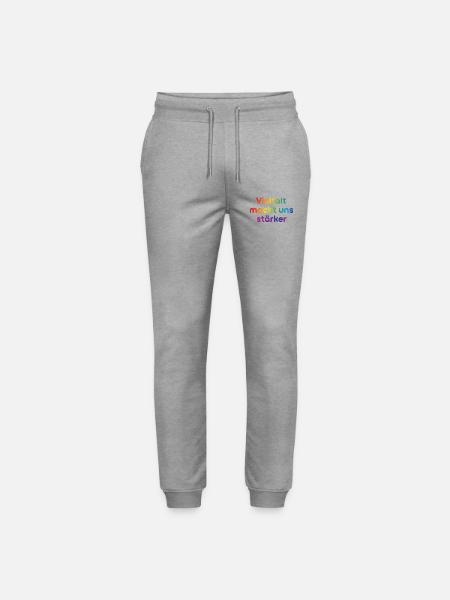 Diversity makes us stronger - Stanley/Stella Mover Unisex Organic Jogging Trousers - heather grey