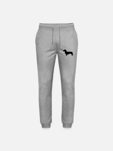 Dackel Teckel Silhouette - Stanley/Stella Unisex Bio Jogginghose Mover - Grau meliert