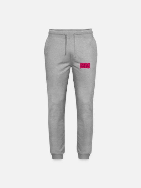 Farbexplosion Rosa Linien - Stanley/Stella Unisex Bio Jogginghose Mover - Grau meliert