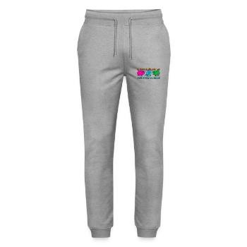 With the sheep - Stanley/Stella Mover Unisex Organic Jogging Trousers - heather grey - Front - Marisol (170cm) & Nik (191cm)