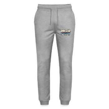 Anwesend Begeisterung Folgt Separat - Stanley/Stella Unisex Bio Jogginghose Mover  - Grau meliert - Vorne - Marisol (170cm) & Nik (191cm)