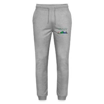 Jardinage, jardinier, jardinier amateur, jardinage - Pantalon de jogging bio MOVER Stanley/Stella unisexe - gris chiné - Devant - Marisol (170cm) & Nik (191cm)