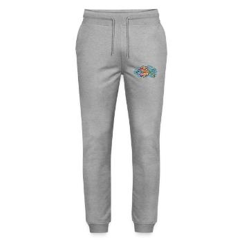 Fisch - Stanley/Stella Unisex Bio Jogginghose Mover  - Grau meliert - Vorne - Marisol (170cm) & Nik (191cm)