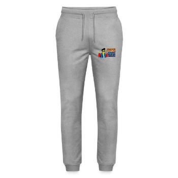 Herzlichen Glückwunsch Mama Sohn Witzig - Stanley/Stella Unisex Bio Jogginghose Mover  - Grau meliert - Vorne - Marisol (170cm) & Nik (191cm)