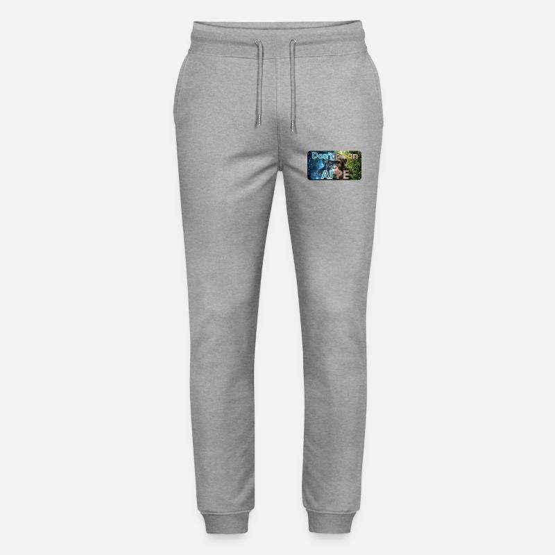 Don't Be an Ape: KI Kontrast - Stanley/Stella Unisex Bio Jogginghose Mover  - Grau meliert