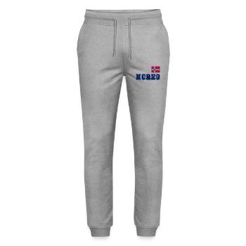 NORWAY - NOREG jersey look - flag on the chest - Stanley/Stella Mover Unisex Organic Jogging Trousers - heather grey - Front - Marisol (170cm) & Nik (191cm)