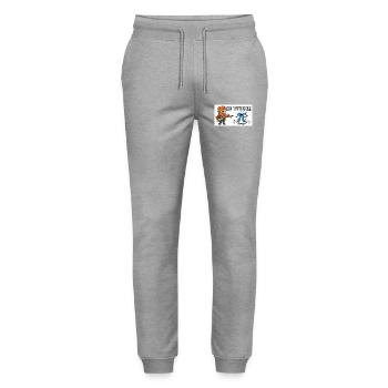 Be Rational Math Cartoon - Stanley/Stella Mover Unisex Organic Jogging Trousers - heather grey - Front - Marisol (170cm) & Nik (191cm)