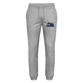 Wild Boar Backpack Logo - Stanley/Stella Mover Unisex Organic Jogging Trousers - heather grey - Front - Marisol (170cm) & Nik (191cm)