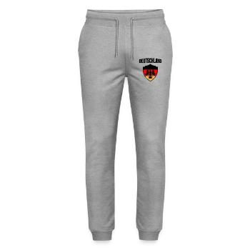 Deutschland - Stanley/Stella Unisex Bio Jogginghose Mover  - Grau meliert - Vorne - Marisol (170cm) & Nik (191cm)