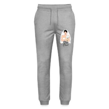 Équipe Bride Black 2 - Pantalon de jogging bio MOVER Stanley/Stella unisexe - gris chiné - Devant - Marisol (170cm) & Nik (191cm)