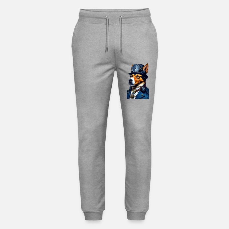 Steampunk Buddy Hund - Stanley/Stella Unisex Bio Jogginghose Mover  - Grau meliert