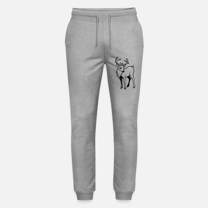 Deer Deer Comic - Stanley/Stella Mover Unisex Organic Jogging Trousers - heather grey