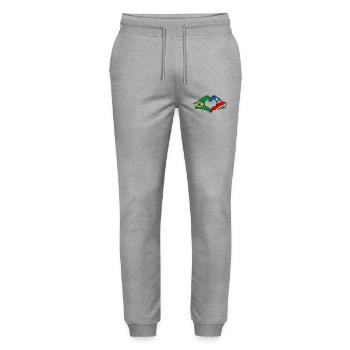 Brazil Namibia Flag Hands Heart Shape - Stanley/Stella Mover Unisex Organic Jogging Trousers - heather grey - Front - Marisol (170cm) & Nik (191cm)