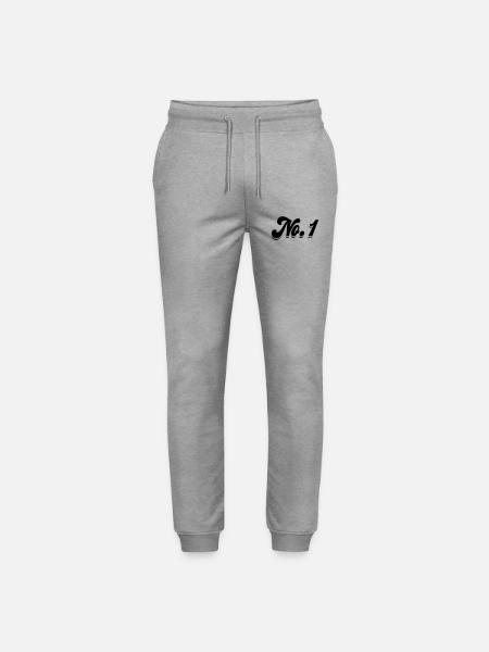 6061912 122176244 No 1 - Stanley/Stella Mover Unisex Organic Jogging Trousers - heather grey