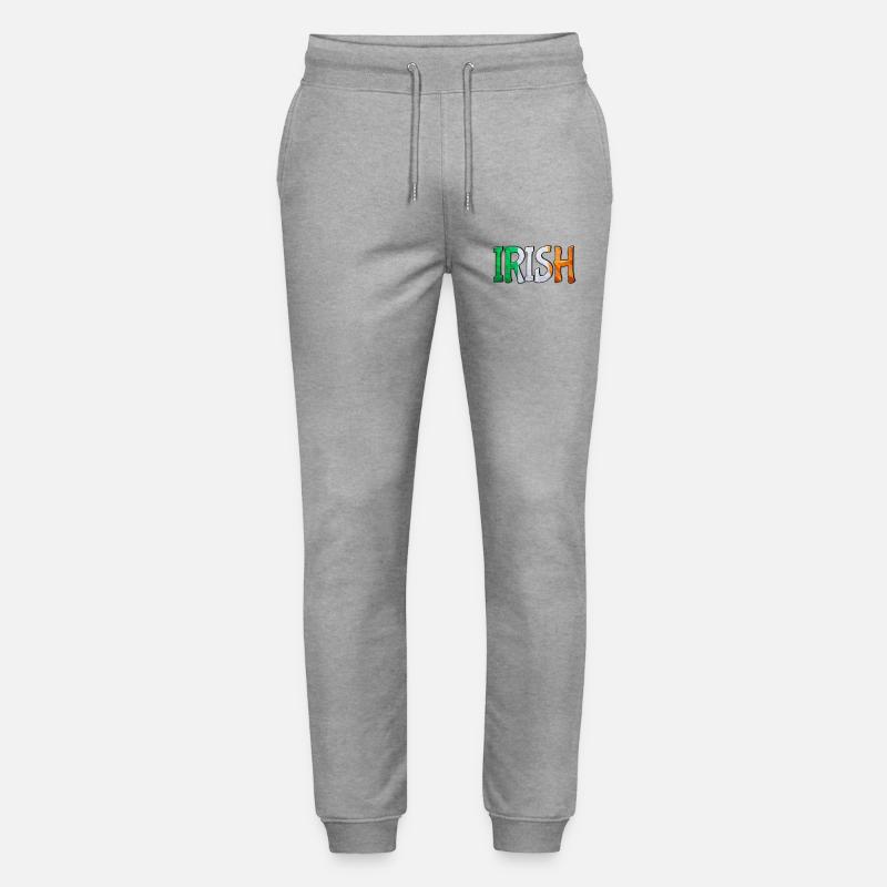 Irish Flag Letters Patchwork - Stanley/Stella Unisex Bio Jogginghose Mover  - Grau meliert
