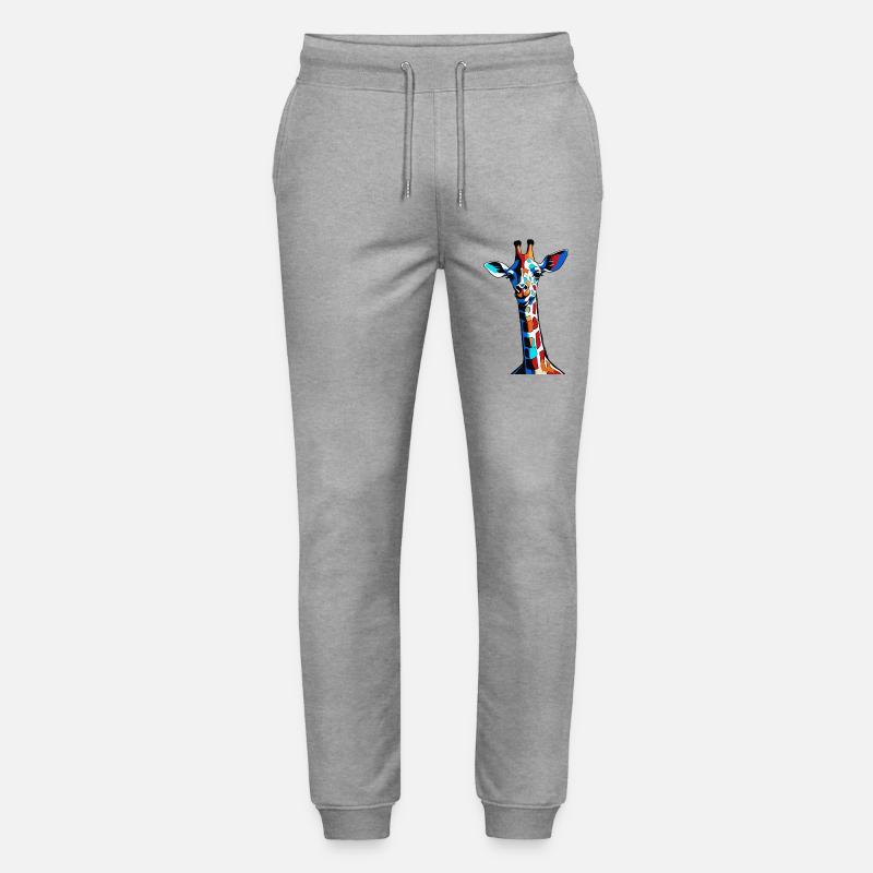 Bunte Graffiti Giraffe - Stanley/Stella Unisex Bio Jogginghose Mover - Grau meliert