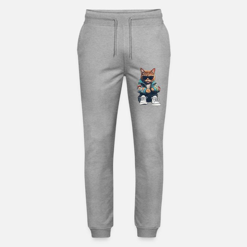 Coole Katze - Stanley/Stella Unisex Bio Jogginghose Mover  - Grau meliert
