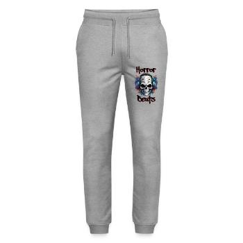 Kopfhörer / Audio / Musik / Klang / cool - Stanley/Stella Unisex Bio Jogginghose Mover  - Grau meliert - Vorne - Marisol (170cm) & Nik (191cm)