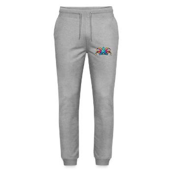 Narrenmütze Narrenkappe für Karneval und Fasching - Stanley/Stella Unisex Bio Jogginghose Mover  - Grau meliert - Vorne - Marisol (170cm) & Nik (191cm)