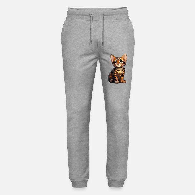 BengalCat - Stanley/Stella Unisex Bio Jogginghose Mover  - Grau meliert