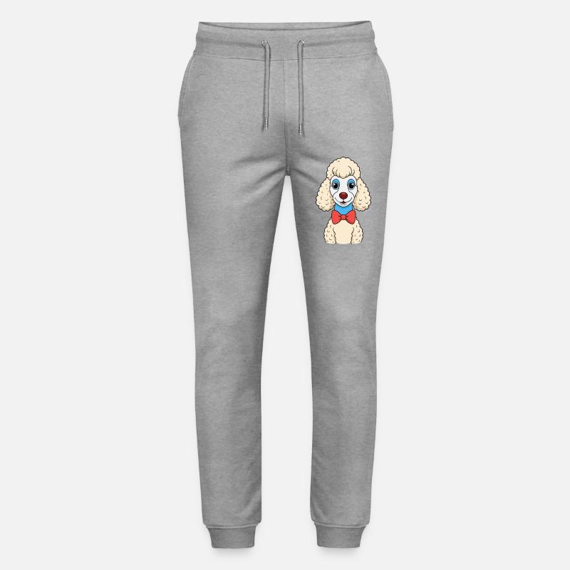 Caniche élégant avec noeud papillon - Pantalon de jogging bio MOVER Stanley/Stella unisexe - gris chiné