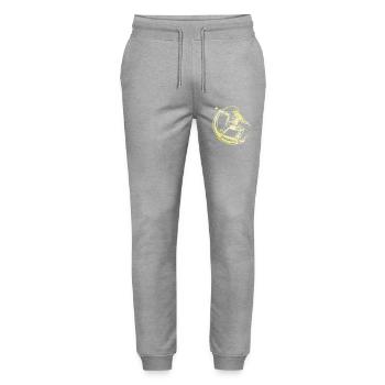 Skateboard Homme Skateboard - Pantalon de jogging bio MOVER Stanley/Stella unisexe - gris chiné - Devant - Marisol (170cm) & Nik (191cm)
