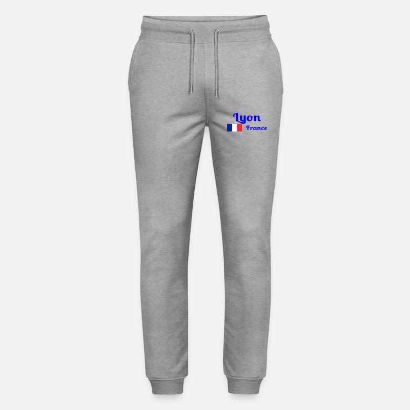 Lyon Frankreich - Stilvolle Drucke - Stanley/Stella Unisex Bio Jogginghose Mover - Grau meliert