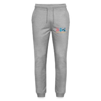 Ride Your Motorbike – Klassisches Retro Design - Stanley/Stella Unisex Bio Jogginghose Mover  - Grau meliert - Vorne - Marisol (170cm) & Nik (191cm)