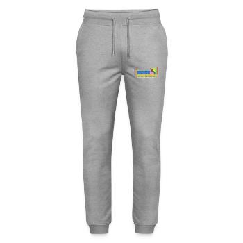 PeriodicTable - Pantalon de jogging bio MOVER Stanley/Stella unisexe - gris chiné - Devant - Marisol (170cm) & Nik (191cm)