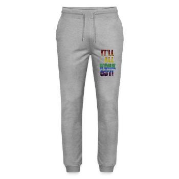 It'll All Work Out - Stanley/Stella Mover Unisex Organic Jogging Trousers - heather grey - Front - Marisol (170cm) & Nik (191cm)