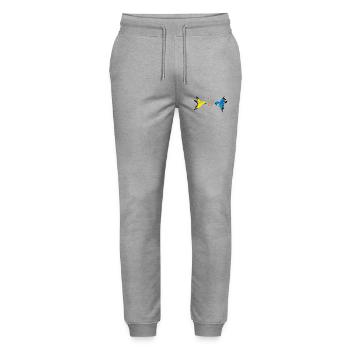 Birds Vögel Love Valentinstag - Stanley/Stella Unisex Bio Jogginghose Mover  - Grau meliert - Vorne - Marisol (170cm) & Nik (191cm)