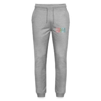 Trainerin Basketball Basketballtrainerin Geschenk - Stanley/Stella Unisex Bio Jogginghose Mover  - Grau meliert - Vorne - Marisol (170cm) & Nik (191cm)