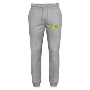 Edamame Happytee.nl - Pantalon de jogging bio MOVER Stanley/Stella unisexe - gris chiné - Devant - Marisol (170cm) & Nik (191cm)