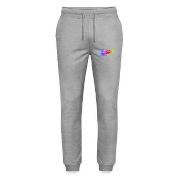 Pensionär 2026 Renten Hoodie, Tasse, Shirt - Stanley/Stella Unisex Bio Jogginghose Mover  - Grau meliert - Vorne - Marisol (170cm) & Nik (191cm)