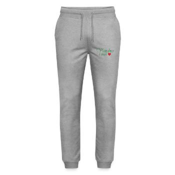 Vansbro in meinem Herzen - Stanley/Stella Unisex Bio Jogginghose Mover  - Grau meliert - Vorne - Marisol (170cm) & Nik (191cm)