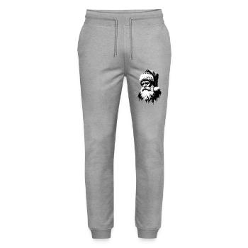 Santa Claus Brings Ugly Christmas Gifts - Stanley/Stella Mover Unisex Organic Jogging Trousers - heather grey - Front - Marisol (170cm) & Nik (191cm)