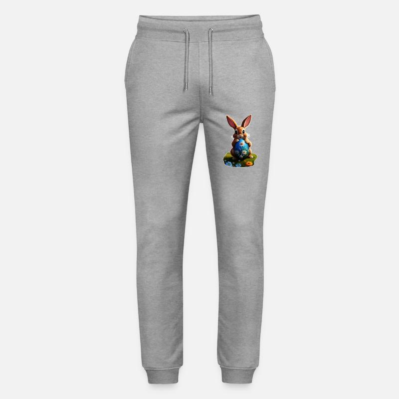 Osterhase mit Ei, Oval - Stanley/Stella Unisex Bio Jogginghose Mover  - Grau meliert