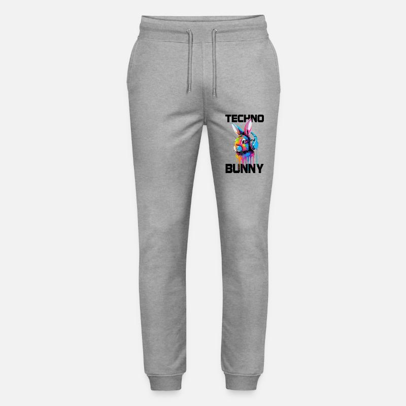 Techno Bunny - Stanley/Stella Unisex Bio Jogginghose Mover  - Grau meliert