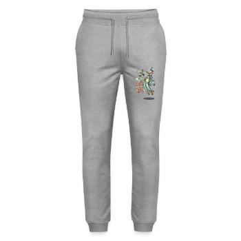 A bird in the heart - Stanley/Stella Mover Unisex Organic Jogging Trousers - heather grey - Front - Marisol (170cm) & Nik (191cm)