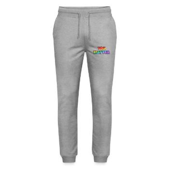 You Matter Rainbow Gradient - Stanley/Stella Mover Unisex Organic Jogging Trousers - heather grey - Front - Marisol (170cm) & Nik (191cm)