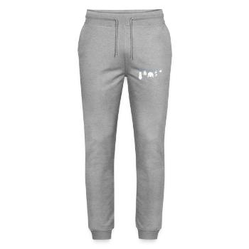Hanging whitewater clothing on the course of the river - Stanley/Stella Mover Unisex Organic Jogging Trousers - heather grey - Front - Marisol (170cm) & Nik (191cm)
