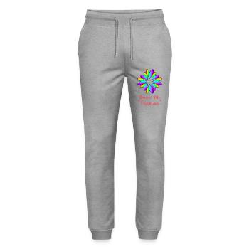 BONNE FÊTE MAMAN. MAMAN. FÊTE DES MÈRES. JE T'AIME - Pantalon de jogging bio MOVER Stanley/Stella unisexe - gris chiné - Devant - Marisol (170cm) & Nik (191cm)