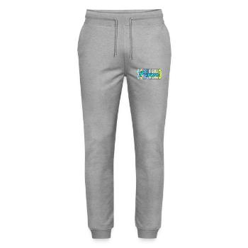 SCHULKIND FINN - SCHULANFANG EINSCHULUNG - Stanley/Stella Unisex Bio Jogginghose Mover  - Grau meliert - Vorne - Marisol (170cm) & Nik (191cm)