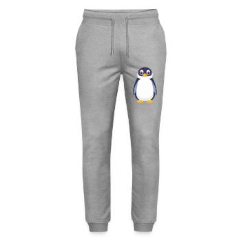 Pingouin - Pantalon de jogging bio MOVER Stanley/Stella unisexe - gris chiné - Devant - Marisol (170cm) & Nik (191cm)