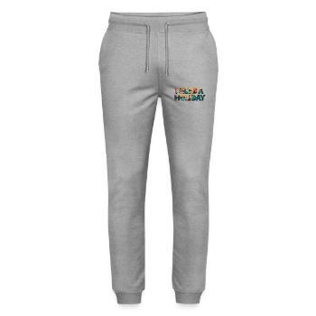 I NEED A HOLIDAY - Stanley/Stella Mover Unisex Organic Jogging Trousers - heather grey - Front - Marisol (170cm) & Nik (191cm)
