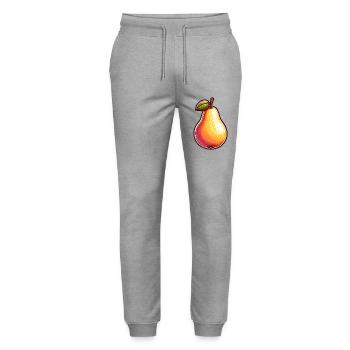 Poire fruit - Pantalon de jogging bio MOVER Stanley/Stella unisexe - gris chiné - Devant - Marisol (170cm) & Nik (191cm)