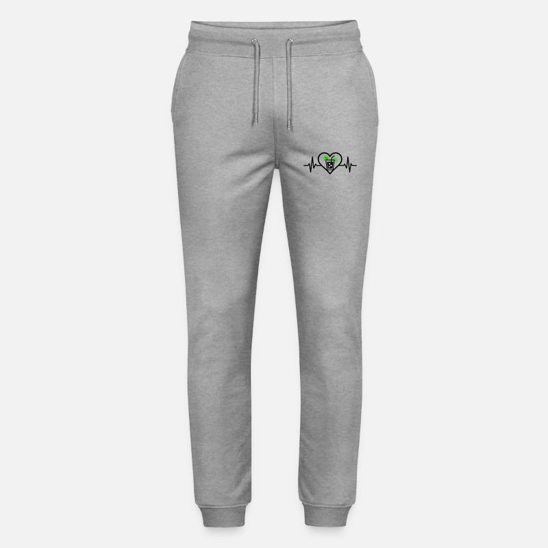 Mojito Herz Aperitif Cocktail - Stanley/Stella Unisex Bio Jogginghose Mover  - Grau meliert