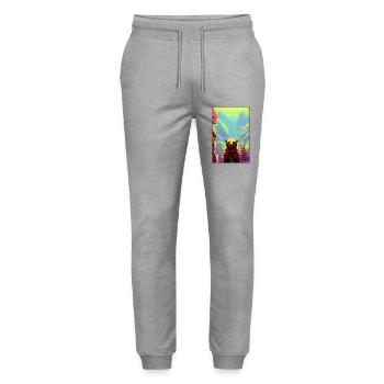 Ours Grizzly Ours brun Prédateur Forêt faunique 7 - Pantalon de jogging bio MOVER Stanley/Stella unisexe - gris chiné - Devant - Marisol (170cm) & Nik (191cm)